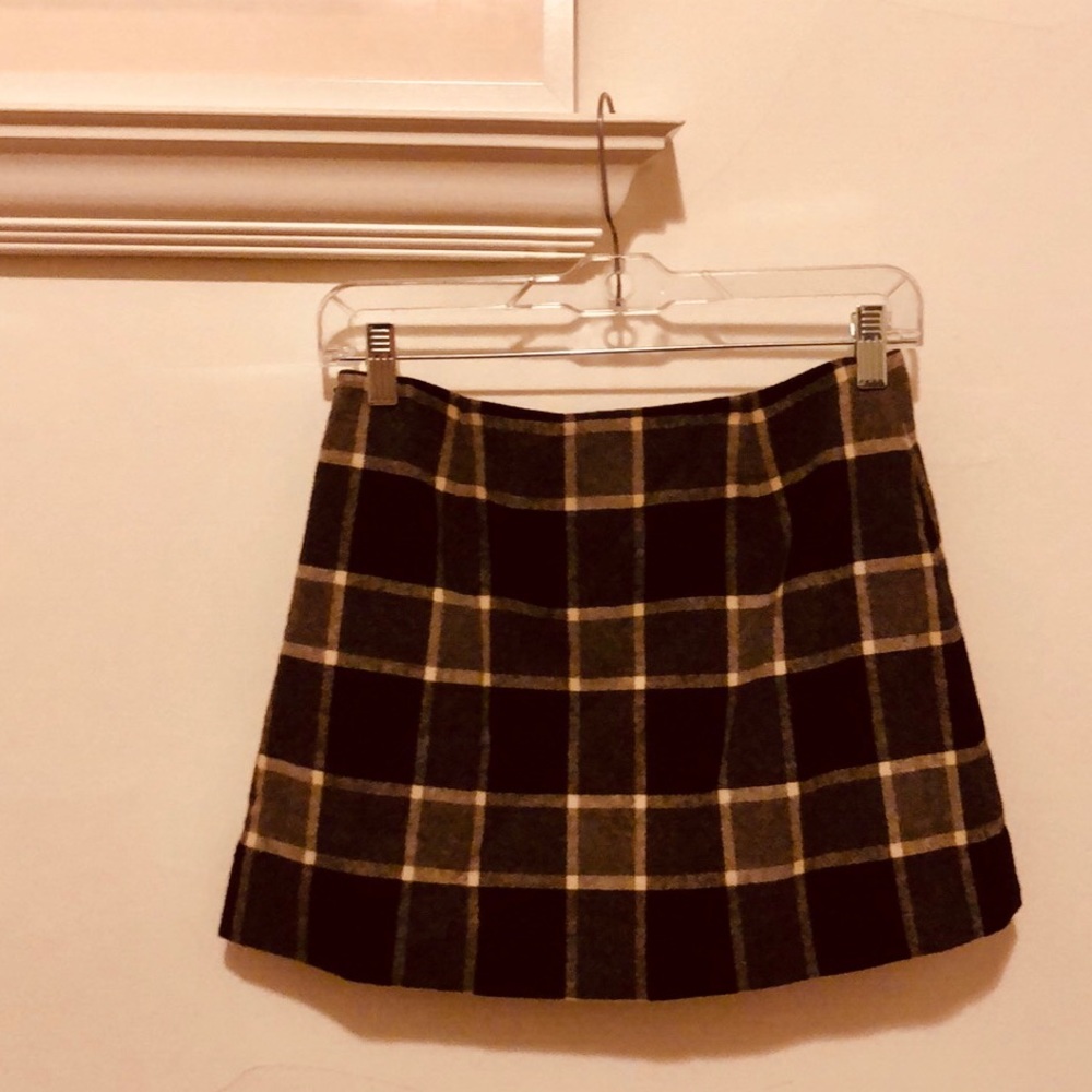 Theory plaid mini skirt